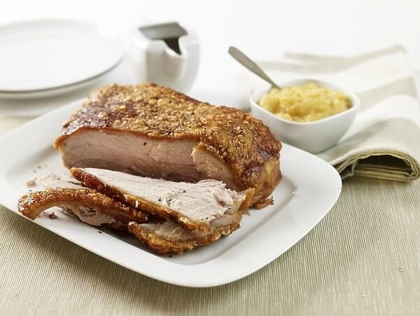 Slow-cooked belly of pork