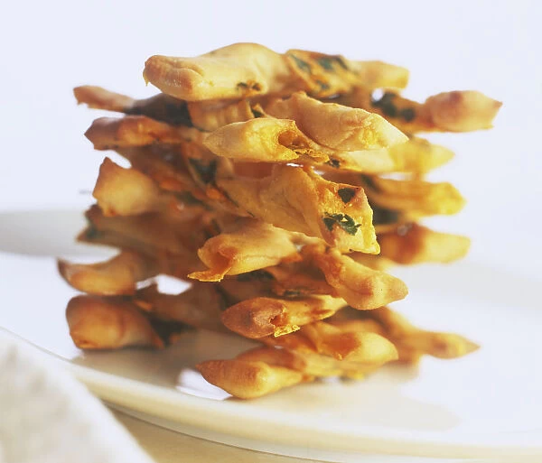 Twisted parsley breadsticks