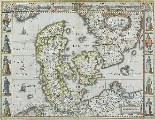 Map of Denmark with Germaine Ocean
