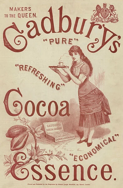 Advertisement, Cadburys Cocoa Essence (engraving)