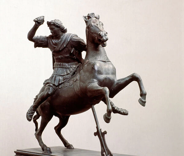 Alexander the Great (356-323 BC) on horse The horse would be Bucephale
