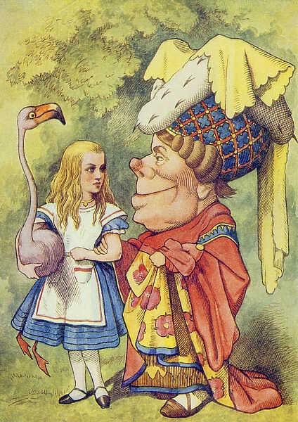 Alice with the Duchess, illustration from Alice in Wonderland by Lewis Carroll