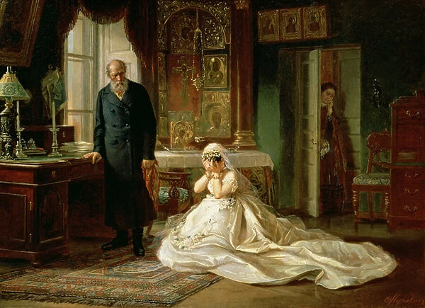 At the Altar, 1870s (oil on canvas)