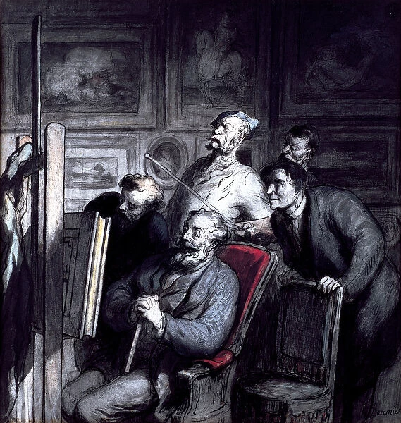The Amateurs, after 1862 (crayon, w  /  c ink & gouache on paper)