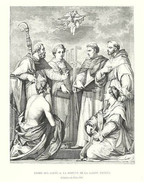 Andre del Sarte, La Dispute de la Sainte Trinite, Collection du Palais Pitti (engraving)