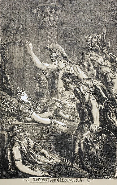 Antony and Cleopatra, 1890 (litho)