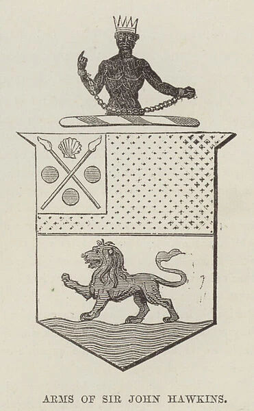 Arms of Sir John Hawkins (engraving)