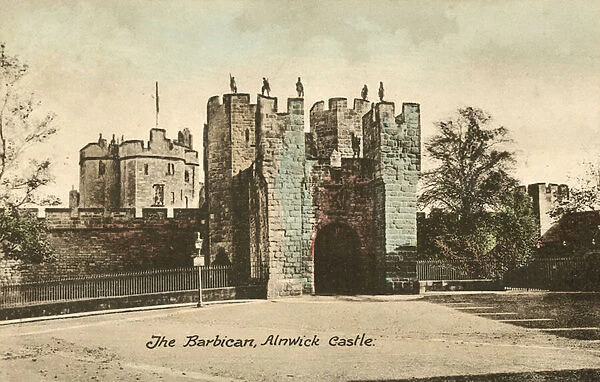 The Barbican, Alnwick Castle, Northumberland (colour photo)