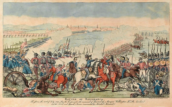 Battle of Salamanca (coloured engraving)