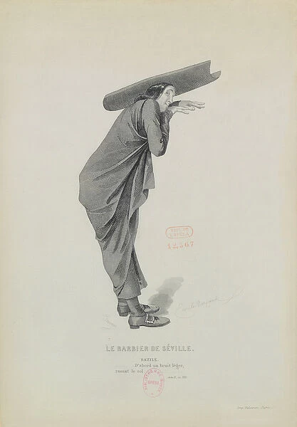 Bazile, from the opera Le Barbier de Seville, by Gioachino Rossini (1792-1868)