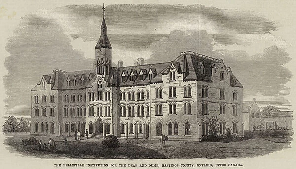 The Belleville Institution for the Deaf and Dumb, Hastings County, Ontario, Upper Canada (engraving)