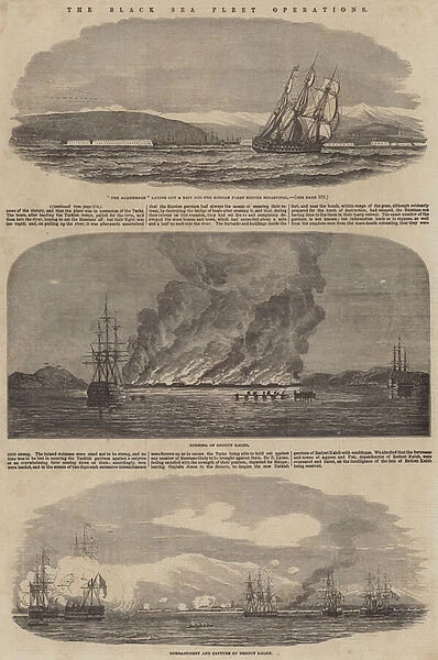 The Black Sea Fleet Operations (engraving)