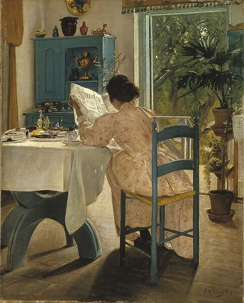 At Breakfast, 1898 (oil on canvas)