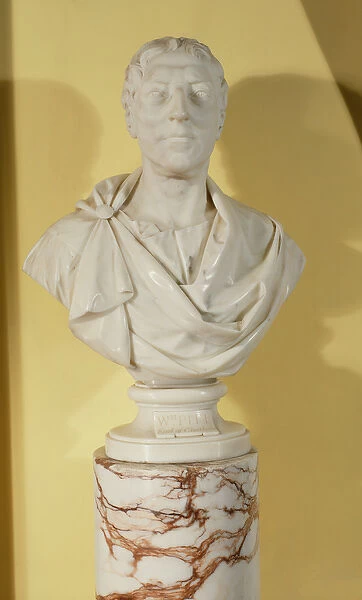 Bust of William Pitt the Elder, 1st Earl of Chatham (1708-78) (marble)
