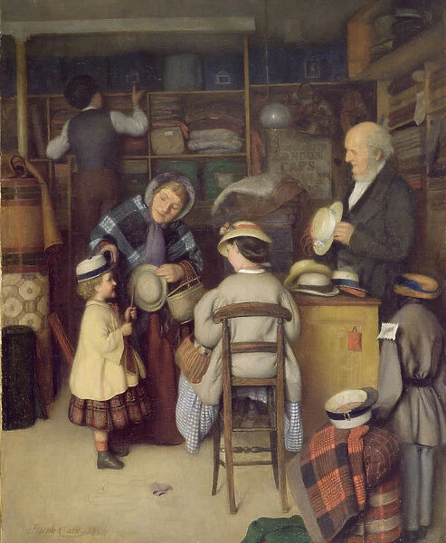 Buying a New Hat, 1880 (oil on canvas)