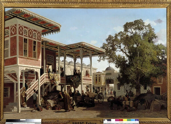 A caravanserail (or caravan) in Trebizonde, 1864 (oil on canvas)