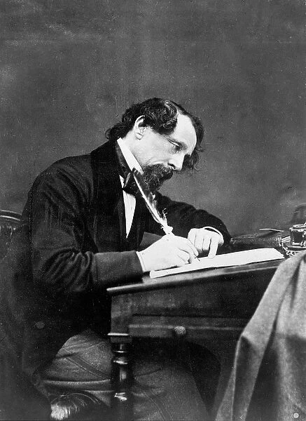 Charles Dickens, 1858 (b  /  w photo)
