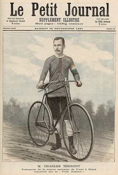 Charles Terront (1857-1932) from Le Petit Journal, 26th September 1891