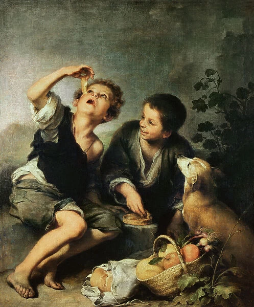 Children Eating a Pie, 1670-75 (oil on canvas)