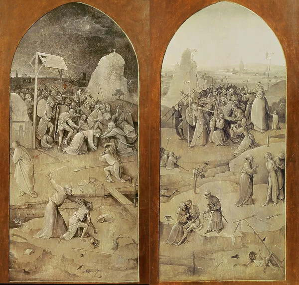 Christ on the Road to Calvary, outside panels of the Temptation of St. Anthony triptych