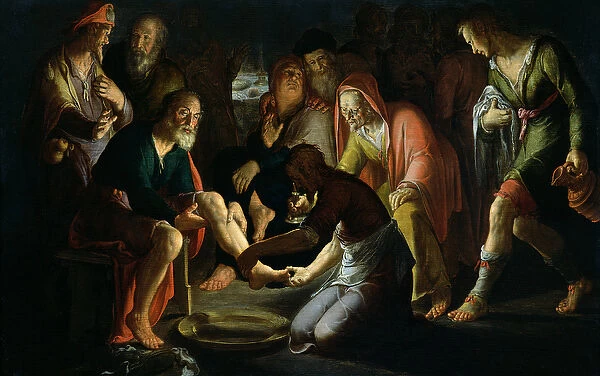 Christ Washing the Disciples Feet, 1623 (oil on panel)