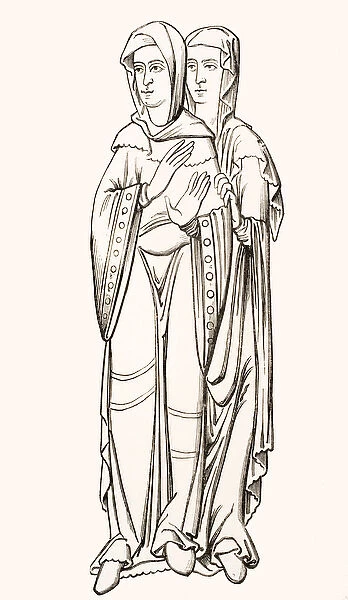 Costumes of Ladies of the Frankish Court (6th-10th century) from Le Moyen Age