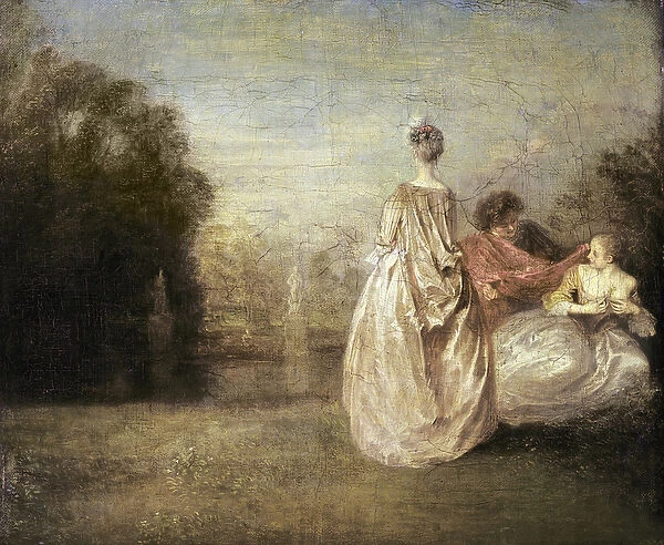 The Two Cousins, 1716-20 (oil on canvas)