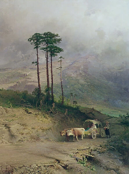 In the Crimean Mountains, 1873 (oil on canvas)