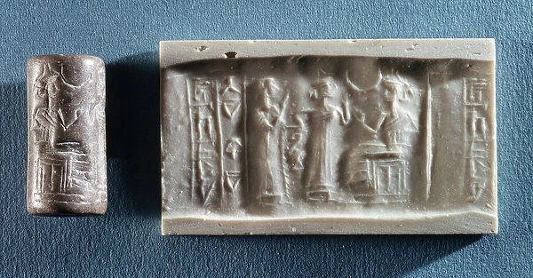 Cylinder seal depicting an evocation to the cult of Elam