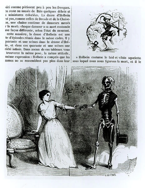 The Dance of Death (engraving) (b  /  w photo)