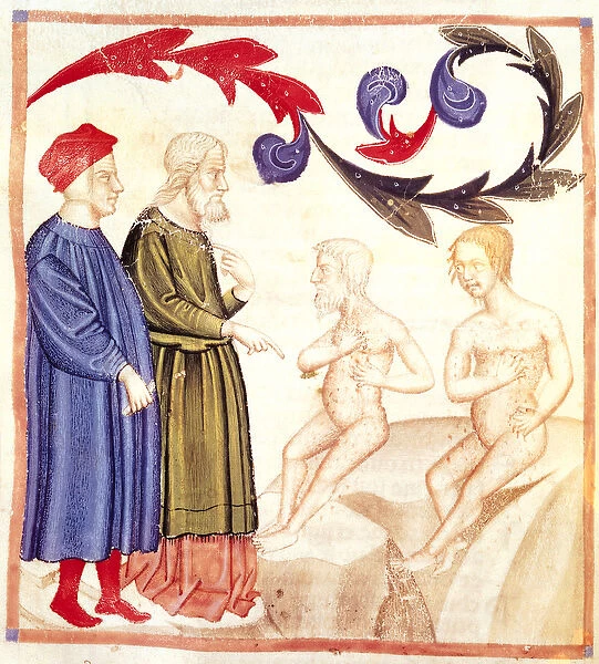 Dante, Virgil and the Plague-stricken, from The Divine Comedy