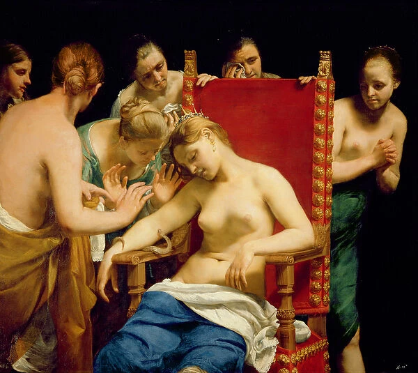 The Death of Cleopatra (oil on canvas)