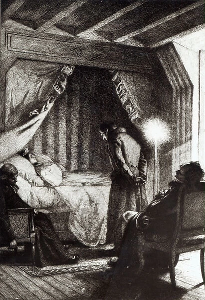 The Death of Emma Bovary from Madame Bovary by Gustave Flaubert, engraved