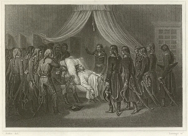 The death of General Hoche (engraving)