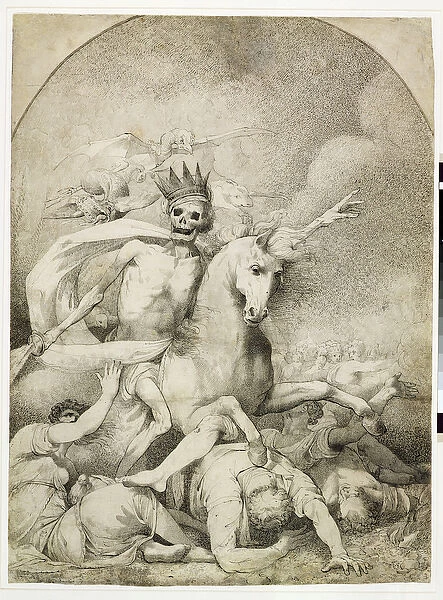 Death on a Pale Horse, c. 1775 (pen and black ink on wove paper)