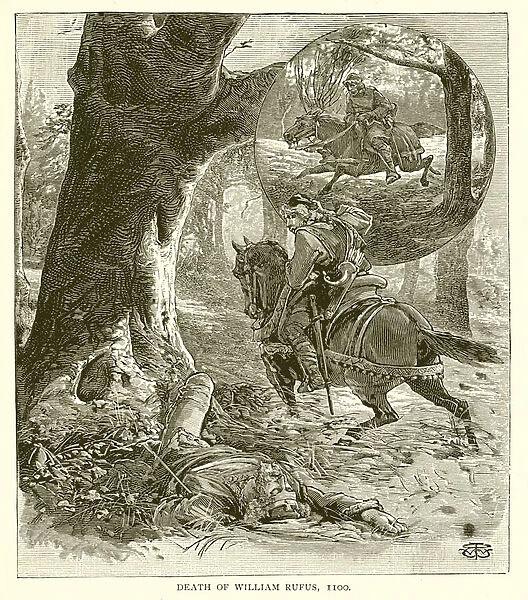 Death of William Rufus, 1100 (engraving)