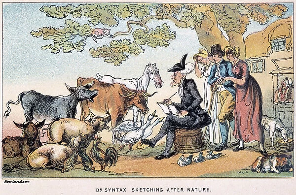 The Doctor draws farm animals from nature - in 'Doctor Syntax