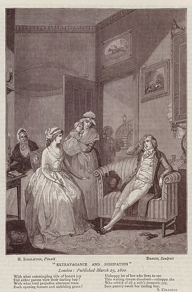 Dress, Manners, and Art in the Last Century (engraving)