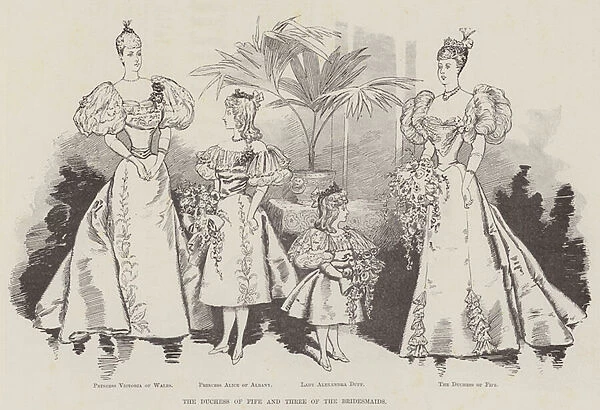 The Duchess of Fife and Three of the Bridesmaids (engraving)