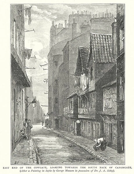 East End of the Cowgate, looking towards the South Back of Canongate (engraving)