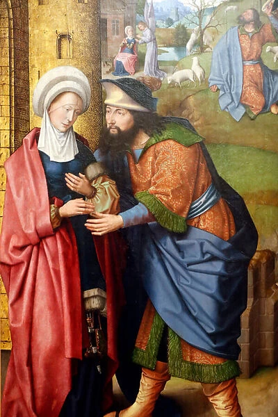 Evora Museum. Master of the Evora altarpiece. The meeting of Joachim