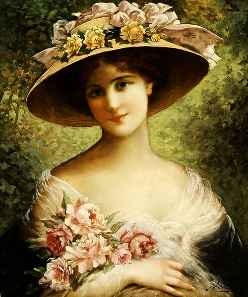 The Fancy Bonnet (oil on canvas)