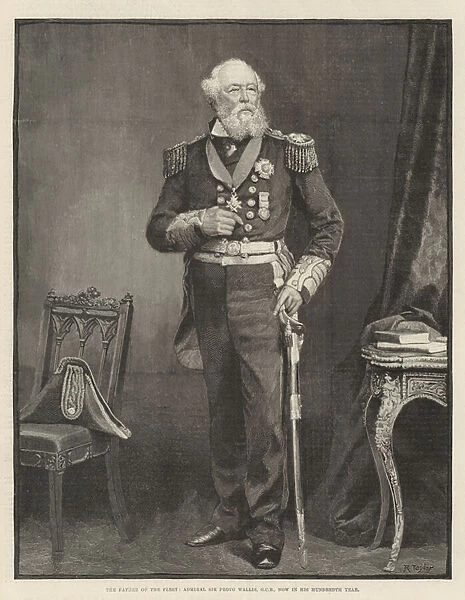 The Father of the Fleet, Admiral Sir Provo Wallis, GCB, now in his Hundredth Year (engraving)