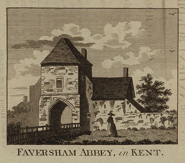 Faversham Abbey, in Kent (engraving)