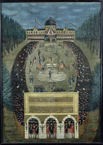 Fete de la Federation, 14th July 1790 (oil on canvas)