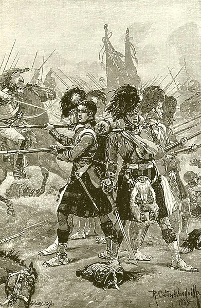 The Forty-Second Highlanders at Quatre Bras (engraving)