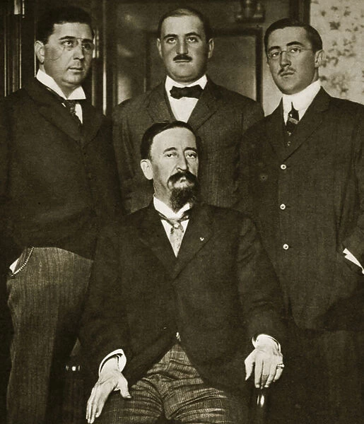 Francisco Madero and three of his sons, Gustavo, Gabriel and Evaristo, at the Astor Hotel