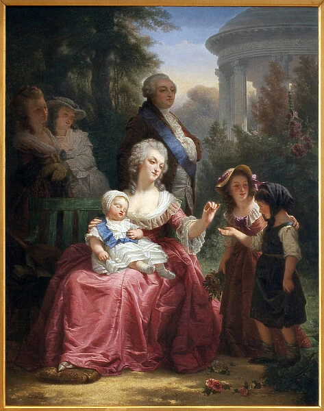 The French Royal Family at Trianon, c. 1860 (oil on canvas)