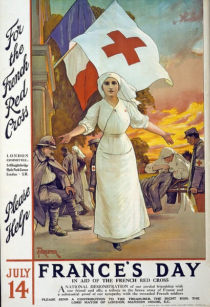 Fundraising appeal in aid of the French Red Cross on Frances Day, July 14, pub