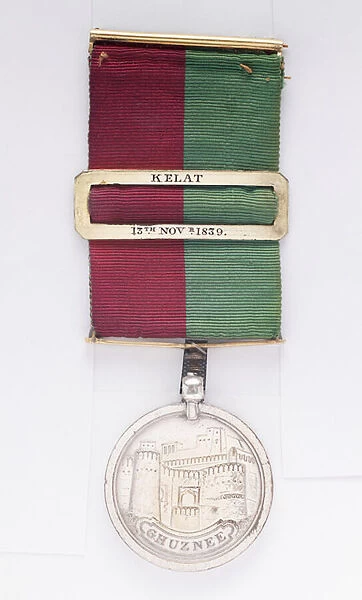 Ghuznee Medal awarded to Sergeant Major John Wing, 17th (The Leicestershire) Regiment of Foot, 1839 (metal)